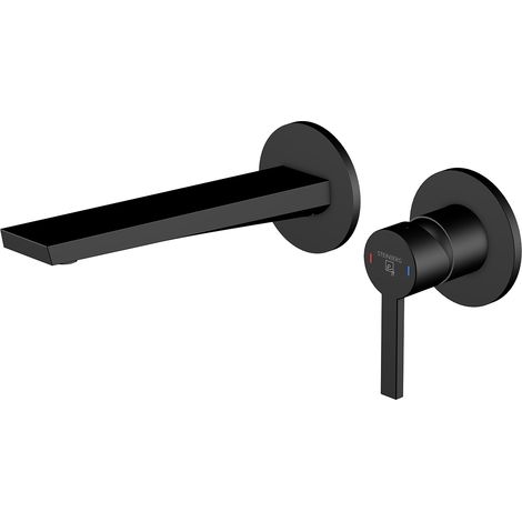 Steinberg 260 - Rubinetto ad incasso per lavabo, montaggio a 2 fori, nero opaco 260 1814 3 S (1/5)