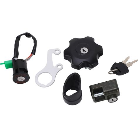 Clé de contact Neiman avec bouchon réservoir verrouillable Jeu 37000 29820 Remplacement pour DRZ400S DRZ400SM Moto Enduro (1/5)