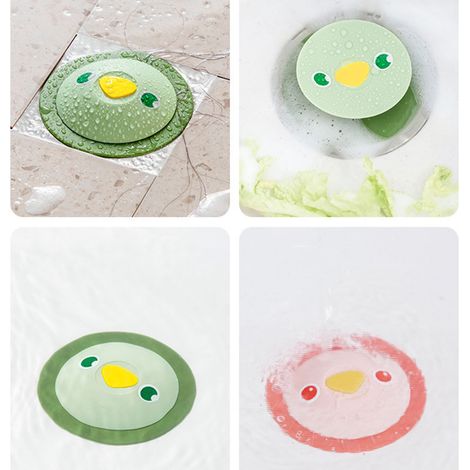 Bouchon Anti-Odeurs pour Siphon de Sol en TPR/PP - Désodorisant de Drain d'Evier et Salle de Bain avec Filtre Gris - Dimensions 10x10x2.8cm (1/5)