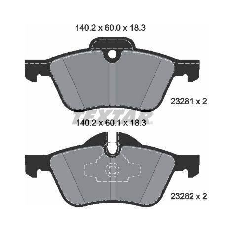 Kit de plaquettes de frein, frein à disque Textar 2328101 MINI 1503076 2167233