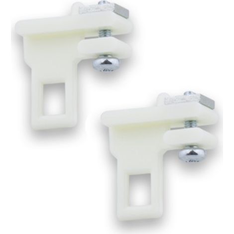 2x Suspendeur embout mobile polyamide ivoire pour tringle à rideaux 24 x 16mm Accessoire Conducteur Jonction Fenêtre Store Baie vitrée Ouverture Fermeture (1/2)