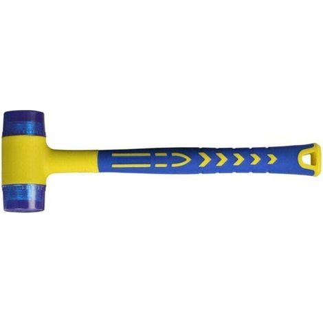 Maillet en caoutchouc Tigrezy, maillet en caoutchouc avec manche antidérapant en fibre de verre et tranchant flexible à double face (1/4)