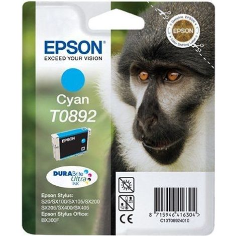 Epson Monkey Cartucho T0892 cian (etiqueta RF) (1/5)