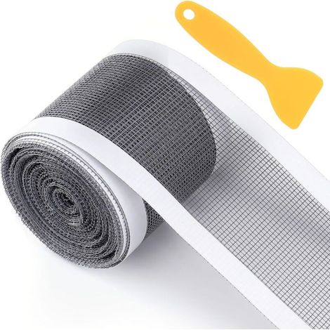 Filet de collecte de cheveux jetable pour drain de douche, autocollant pour salle de bain avec outils,100mmx10m (1/4)
