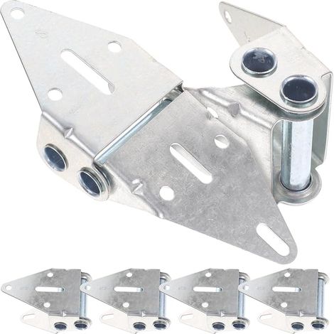 YARNOW Charnières Robustes pour Porte de Garage Sectionnelle Surface Lisse en Fer Argenté Lot de 6 Adaptées aux Usages Résidentiels et Commerciaux (1/5)