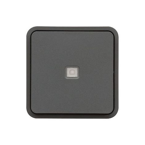 Hager - WNA021 - cubyko Bouton Poussoir 1O/1F lumineux ass. gris (1/2)