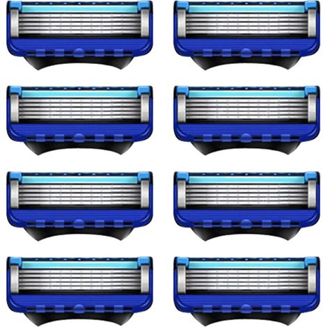 8 lames de rasoir, lames de rechange compatibles avec Gillette pour rasoirs manuels Proglide pour un rasage en douceur, nettoyage de la barbe, des poils des jambes (1/5)