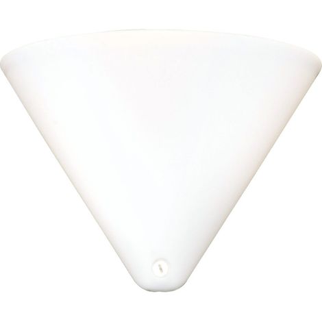 Tibelec – Pavillon cache-fils conique en plastique blanc – Diamètre 125mm – Vis de blocage intégrée – Pour installation plafond