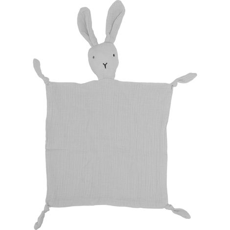 Couverture Sécurité Bébé Douce en Coton Lapin - Couverture de Sommeil Confortable Gris Clair (1/5)