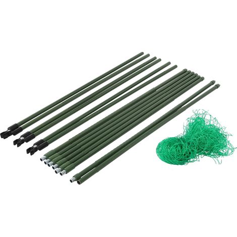 Enrejado de jardín, diseño plegable, material resistente, verde. (1/2)
