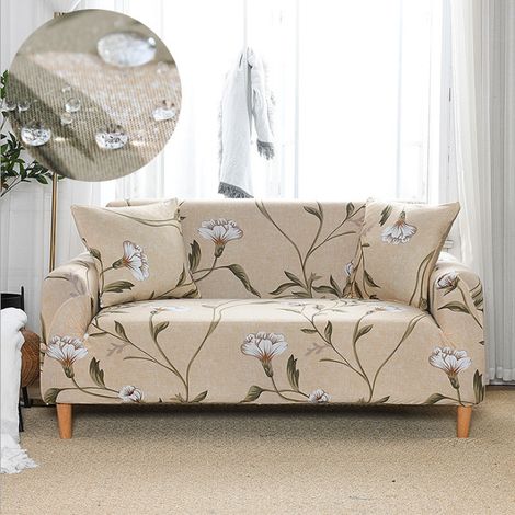 Housse de Canapé 2 Place 145185cm fleurs Couverture Canapé avec Accoudoirs Moderne Couvre Canapé Elastique Universelle Revêtement de Canapé Housse de Protection (1/3)