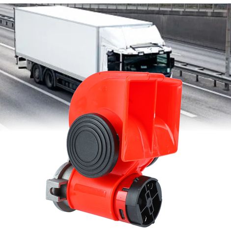 (Exklusiv in Mexiko erhältlich) 12V Rote, quadratische Autohupe, Modifikationshupe für LKWs/Motorräder (1/5)