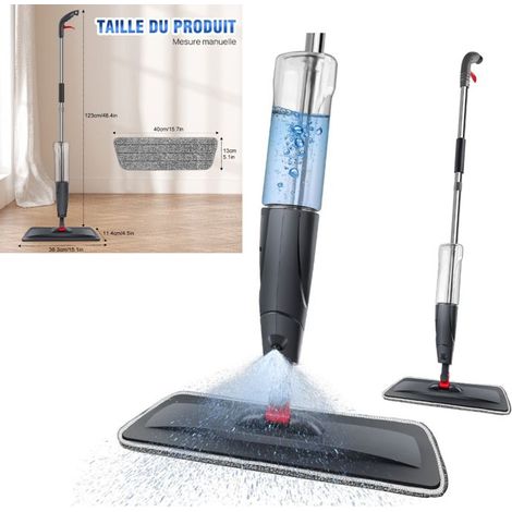 Steam mop - DAYPLUS - 700ml - 360° rotating head - Wet & dry - Washable microfiber mop