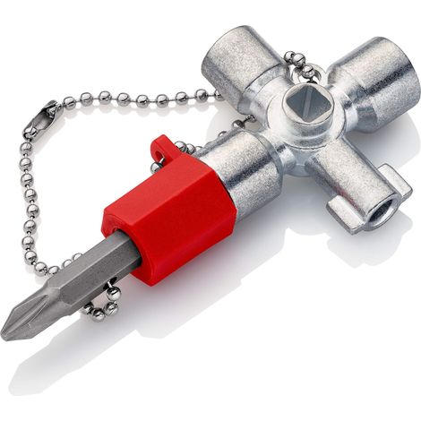 Knipex Chiave Universale per Quadri ed Armadi Elettrici per Tutti I Sistemi di Chiusura Più Comuni 44 Mm 00 11 02 (1/5)