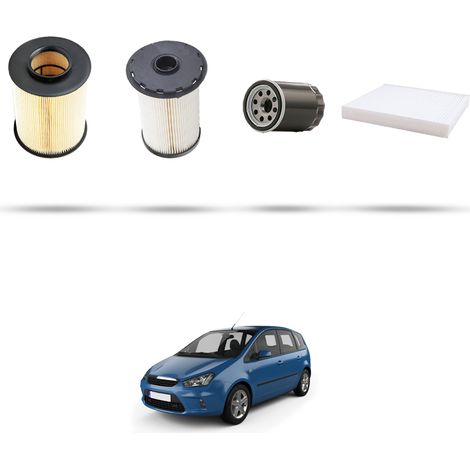 Kit tagliando 4 filtri compatibile con Ford C-Max 1.8 tdci 85kw dal 2007 al 2010 (1/5)