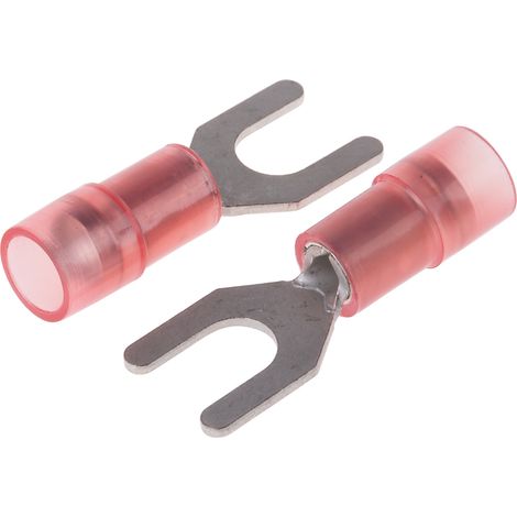 Cosse à fourche à sertir RS PRO Isolé, Rouge 16AWG 1.5mm² 22AWG 0.5mm²