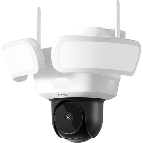 Caméra de Surveillance Extérieur, 3K 5MP Camera WiFi Exterieure avec 2600 lumens Projecteur 3 PIR Couverture,360 Degrés Détection AI Humaine (1/5)