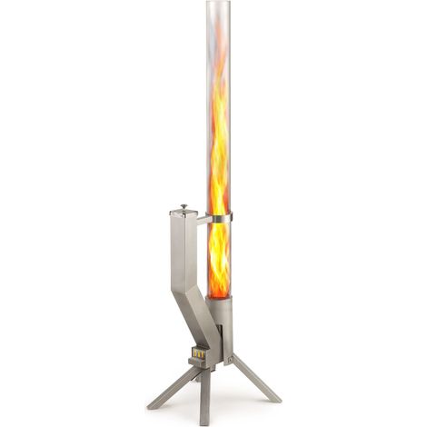 Gardenflare Klassik Feuerrohr Edelstahl silber (1/5)