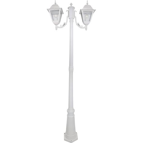 Paletto da Esterno Lampione H200 cm Bauer New York Bianco