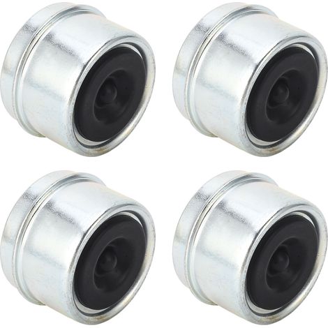 4pcs 1.98in Bouchon Anti-Poussière pour Roulement de Remorque, Capuchon d'Essieu avec Bouchons en Caoutchouc, Compatible avec Moyeux de Roues 2000-3500 Lbs (1/5)