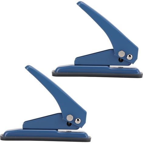 2 pièces Perforateur Simple Structure à Levier Bleu Marine pour Bureau Maison École (1/5)