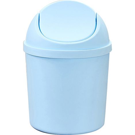 Mini poubelle de bureau en plastique avec couvercle basculant (1/4)
