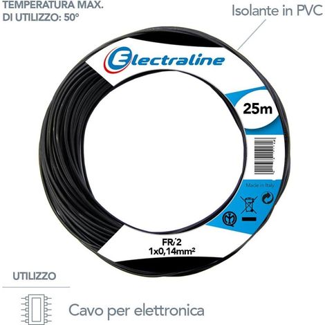 Cavo electraline fr/2 1x0,14 colore nero - 19001