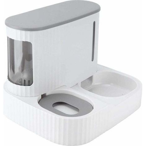 Distributeur Automatique de Nourriture, 2 en 1 mangeoire pour Chien résistant à l'usure, Gamelles pour Chats, matériau sr, Distributeur de Croquettes et Eau pour Chat et Chien (1/5)