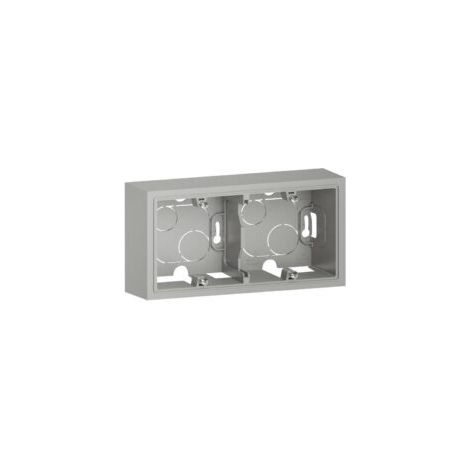 Cadre saillie 2 Postes Dooxie - Finition alu - 600142 - Legrand (1/3)