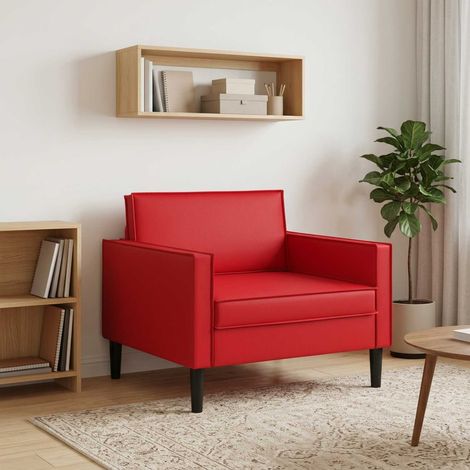 vidaXL Fauteuil XL Rouge Simili cuir (1/5)