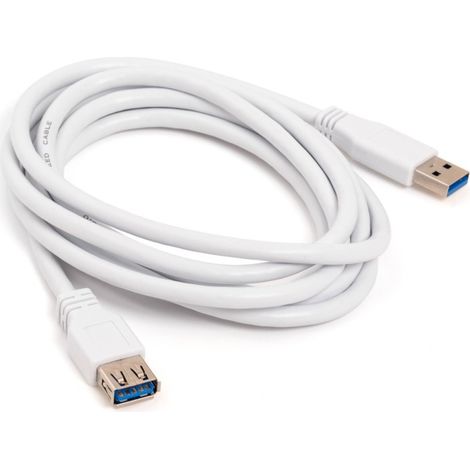 Cable usb a/ usb a macho/hembra 2m blanco axil (1/2)