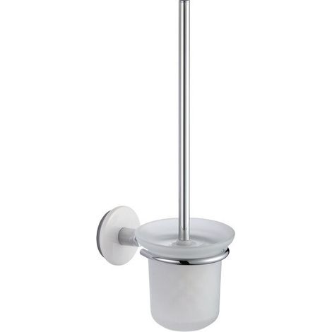 Escobillero con soporte de fijación cerámico y zinc MALTA MSV