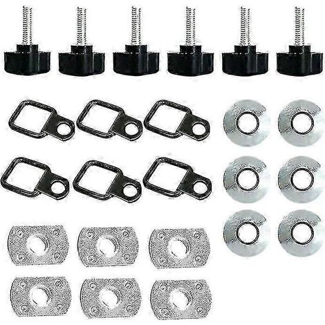 Kit de vis moletées pour démontage rapide du toit rigide Wrangler CJ YJ TJ JK JKU noir argent (1/5)