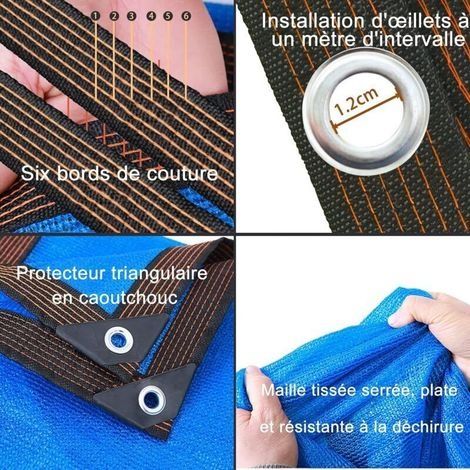 Rechteckiges Sonnensegel 3x4m Balkon Sichtschutz Sonnenschutz Terrassenmarkise (1/3)