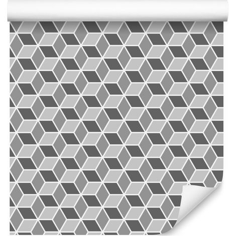 Carta da parati con motivo geometrico e effetto ottico per soggiorno e camera da letto, 50x1000 cm. (1/5)