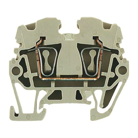 Bloc de jonction rail DIN Weidmuller ZDUA, 2.5mm², Traversée de panneau, Beige foncé ( Prix pour Paquet de 5 )