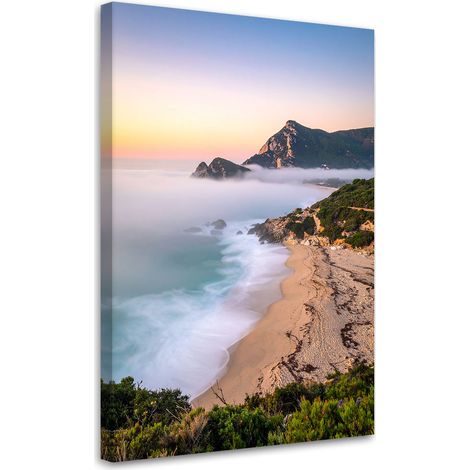 Quadro su tela, Paesaggio marino spiaggia natura, 20x30