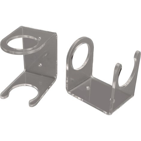 Lot de 2 supports muraux transparents en acrylique pour battes de baseball, à fixer au mur. Idéal pour la maison, le stade ou le bureau. (1/5)