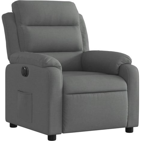 Sillón relax TV con función reclinable eléctrica muy cómodo en tela gris DEC028344 (1/5)