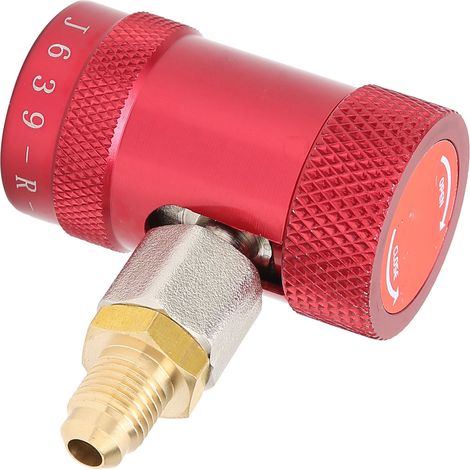 Kit de raccords et connecteurs pour remplissage de liquide fluoré haute pression avec adaptateur rapide pour climatisation automobile HS-1234YF (1/5)