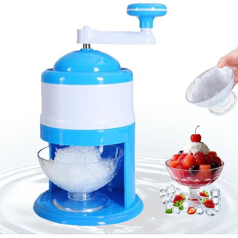 Máquina manual para raspar hielo, trituradora de hielo portátil, ideal para batidos y hielo picado - Sin BPA (azul) (1/5)