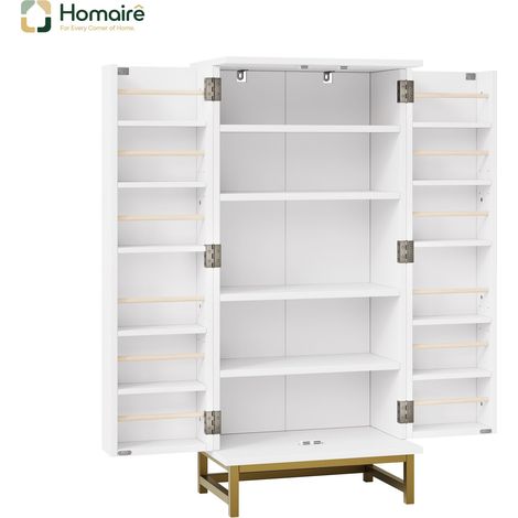 Weiß Sideboard en Weiß 60 x 40 x 130 cm HOMAIRE (1/5)