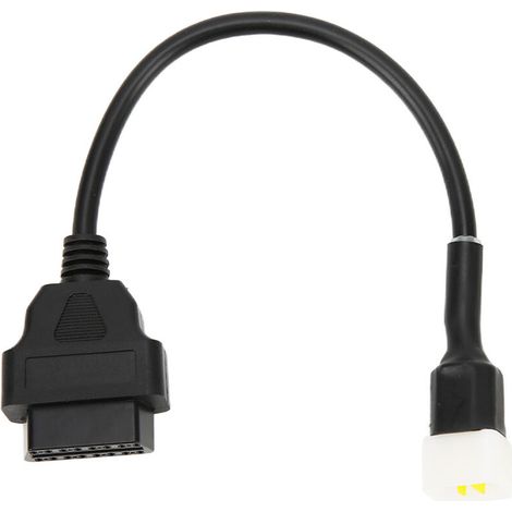 Jeffergarden Adaptateur de diagnostic OBD2 à aiguille, outil de détection de panne de moteur en plastique pour moto Delphi (1/5)