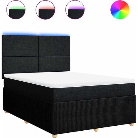 Maison Exclusive - Boxspringbett mit Matratze Schwarz 160x200 cm