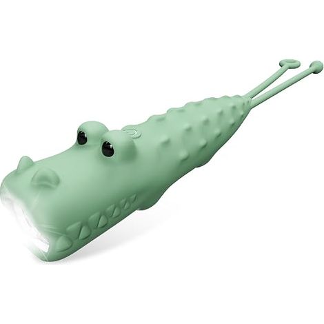 Wiederaufladbare Krokodil-Taschenlampe, dimmbar, LED mit hoher Leuchtkraft, Kindertaschenlampe für Camping, Wandern, Geschenk für Kinder [Energieklasse A+++] (1/5)
