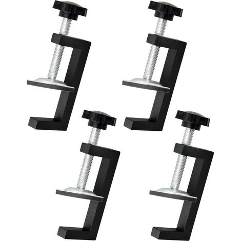 4 Pièces Serre Joint Kit, Plage de Serrage 10-57mm Pince G Réglable, Serre Joint Menuisier Clip de Fixation, Outils Accessoires pour Pince de Table, Convient pour la Fixation Du Bois, Des Tables (1/5)
