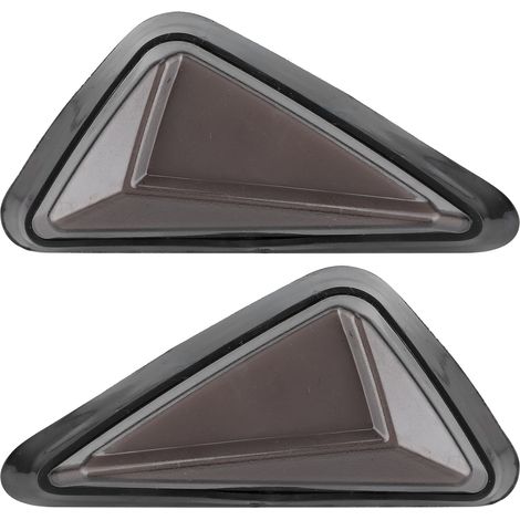 Deux feux indicateurs LED triangulaires universels en forme de L pour motos : clignotants et feux de position (blanc et jaune). (1/5)