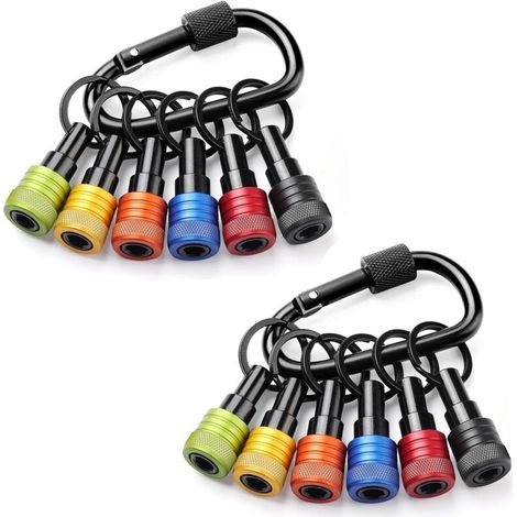 Coffret porte-clés de rangement pour 12 forets, avec tige hexagonale de 6,35 mm (1/4 pouce). Convient aux perceuses à percussion, tournevis, rallonges de tournevis à dégagement rapide et mousquet (1/5)