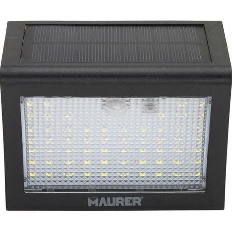 LAMPADA SOLARE  60LED 250LUMEN C/SENS. CREPUS.-MOVIMENTO IP65 MAURER (1/6)
