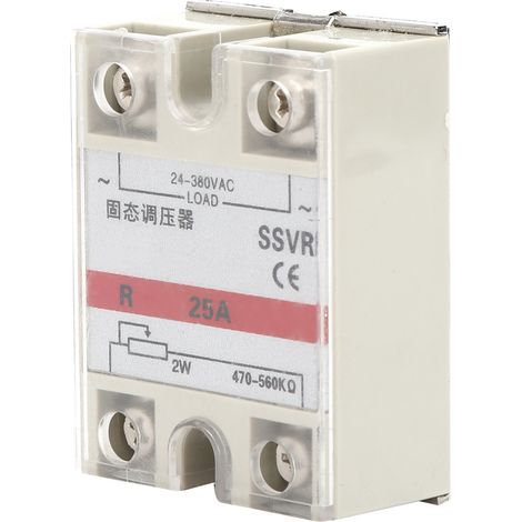 Module relais monophasé régulateur de tension à semi-conducteurs basse fréquence SSVR-25A VA 24-380 V CA (1/5)